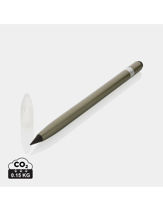 Crayon graphite aluminium avec gomme personnalisable