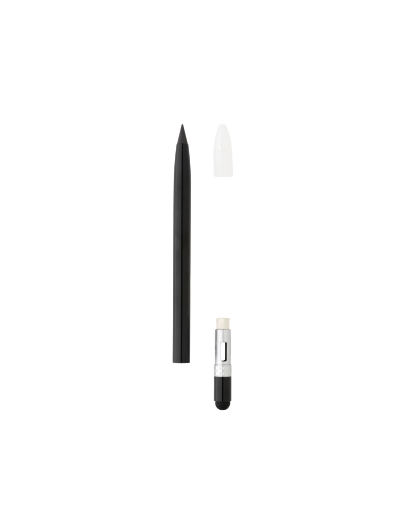 Crayon graphite aluminium avec gomme personnalisable