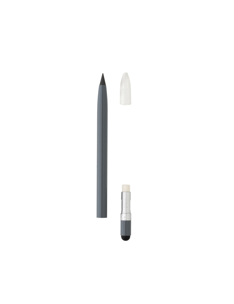 Crayon graphite aluminium avec gomme personnalisable
