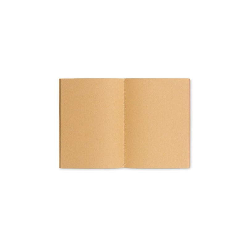 Carnet A6 Éco-responsable en Carton Personnalisé - MINI PAPER BOOK Matières : papier recyclé Couleurs : beige personnalisable av