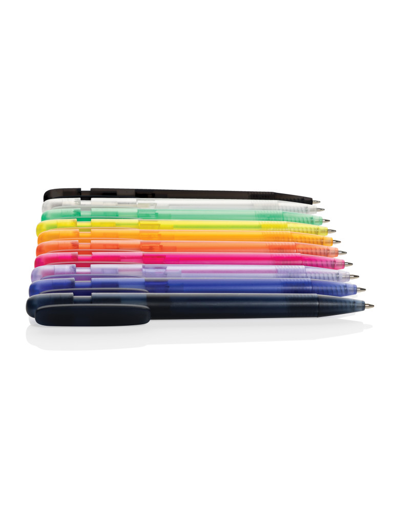 Stylo Devin transparent en ABS recyclé GRS personnalisable