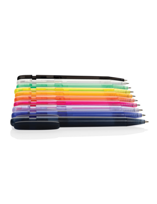 Stylo Devin transparent en ABS recyclé GRS personnalisable