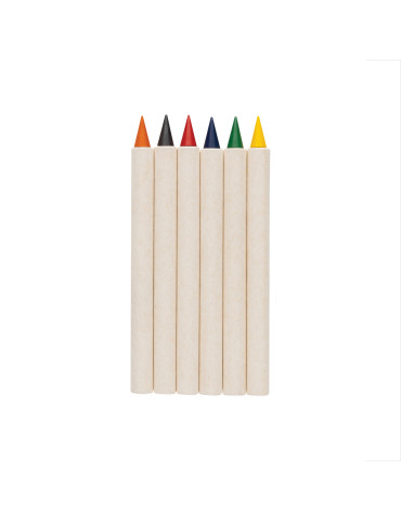 Set publicitaire de 6 crayons couleur Infinity Micki GRS 2