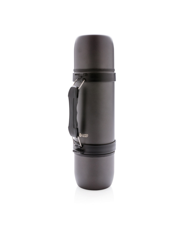 Bouteille isotherme Swiss Peak 700 ml avec 2 tasses personnalisable
