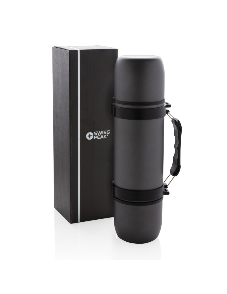 Bouteille isotherme Swiss Peak 700 ml avec 2 tasses personnalisable