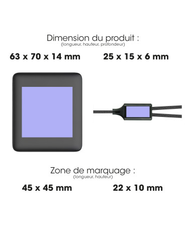 Kit batterie 5 000 mAh et câble 5-en-1 personnalisé 2