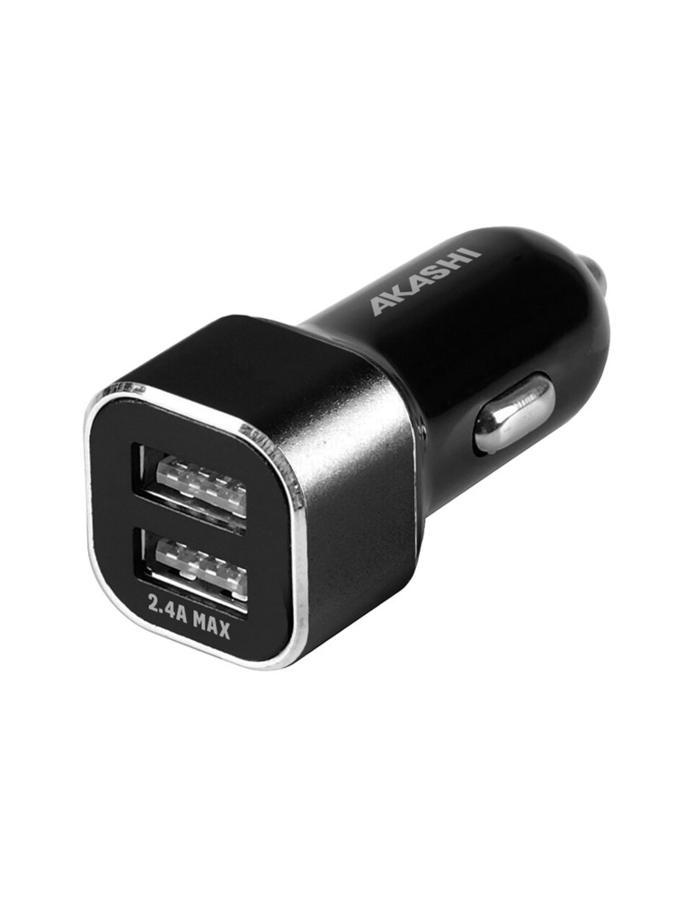Chargeur voiture TABO double USB 2,4 A personnalisable – noir