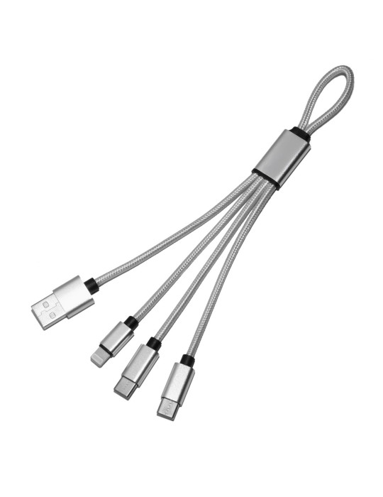 Câble Miji argent 4 en 1 20 W personnalisable