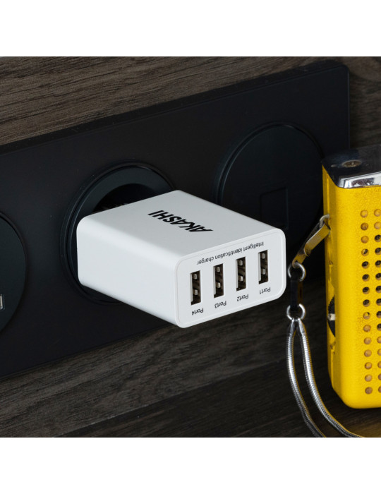 Chargeur secteur 4 ports USB 25 W personnalisable