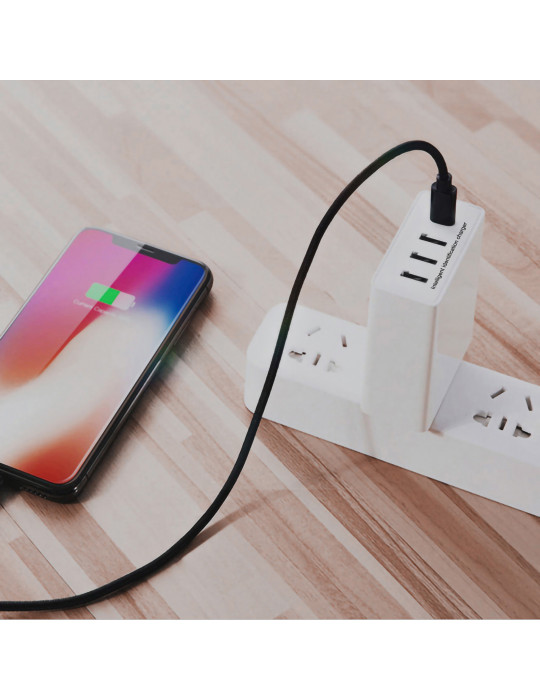 Chargeur secteur 4 ports USB 25 W personnalisable