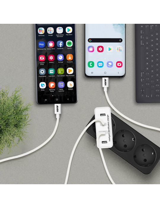 Chargeur secteur 4 ports USB 25 W personnalisable
