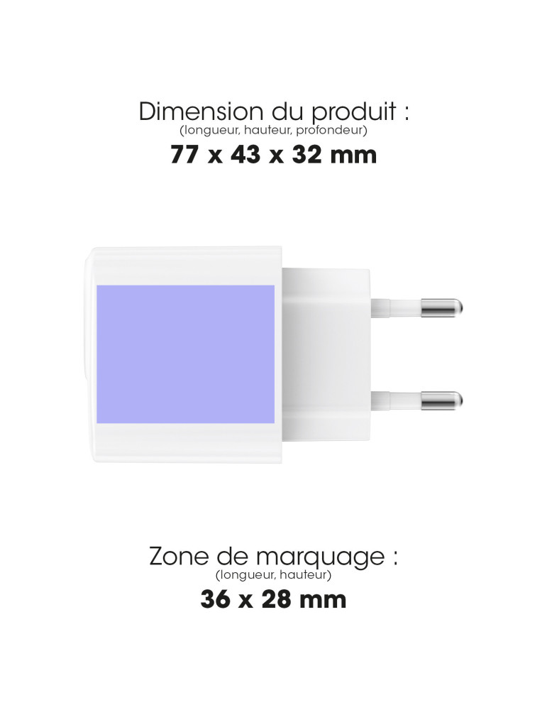 Chargeur USB-C 25 W Pika personnalisable