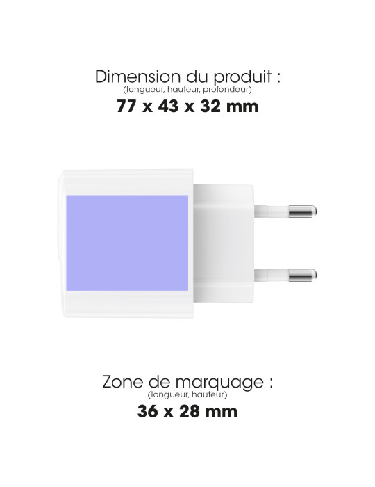 Chargeur USB-C 25 W Pika personnalisable