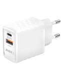 Chargeur secteur Kakushin 20 W USB-C et USB-A – blanc