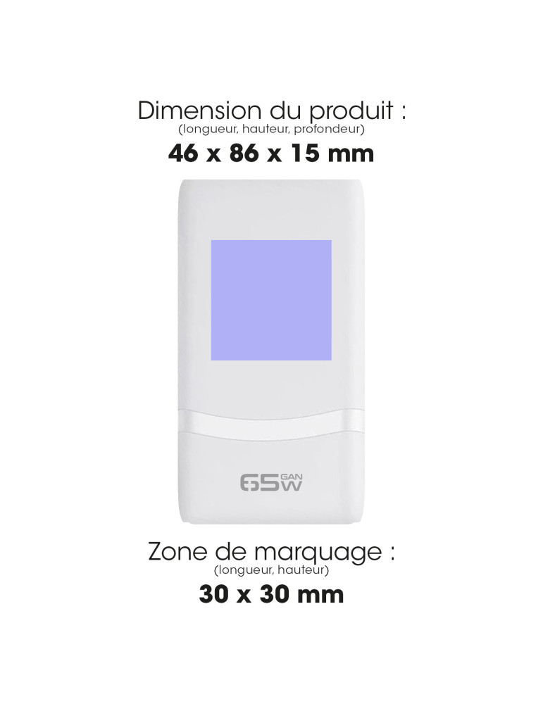 Chargeur de voyage Paso universel 65 W USB-C