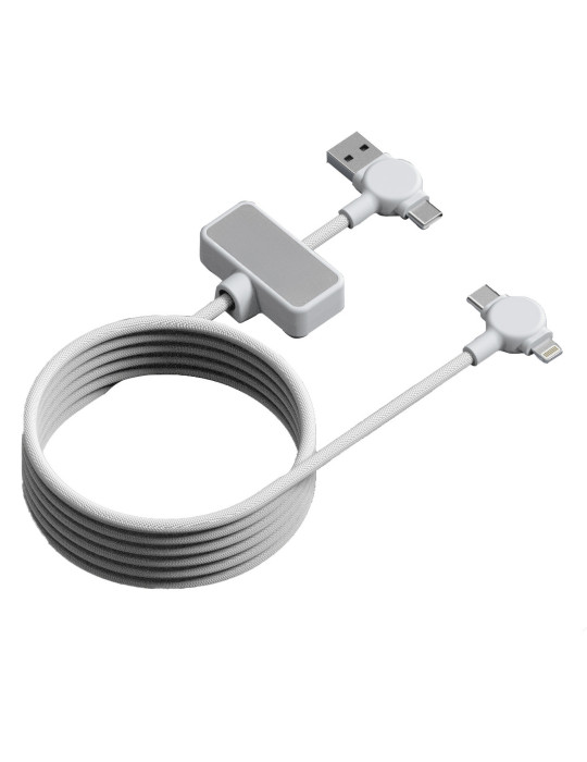 Câble magnétique Dao 4-en-1 100 W blanc personnalisé