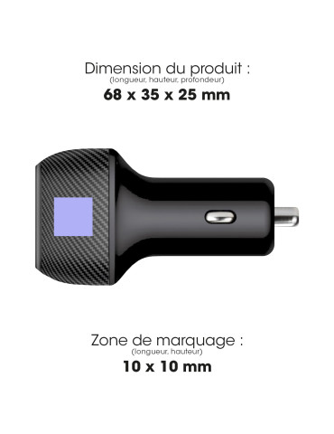 Chargeur allume-cigare Keku 20 W USB-C personnalisé 2