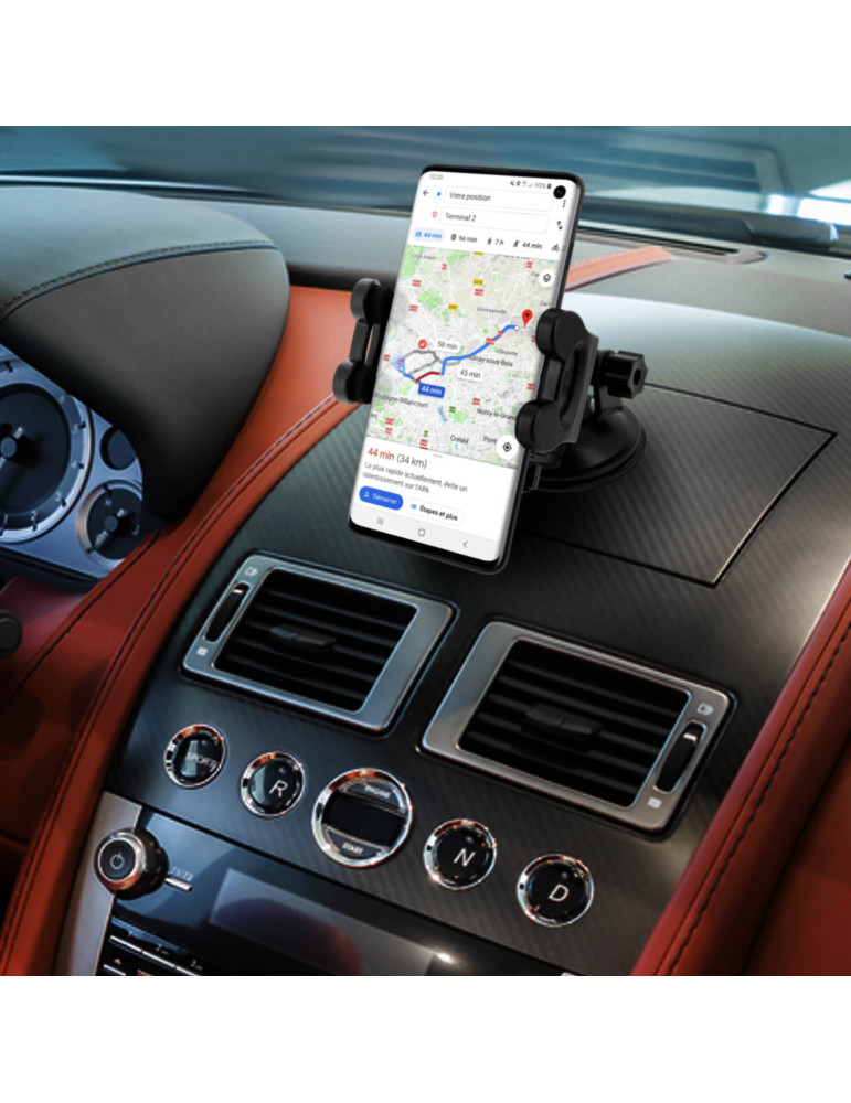 Support voiture 3 en 1 orientable pour smartphone