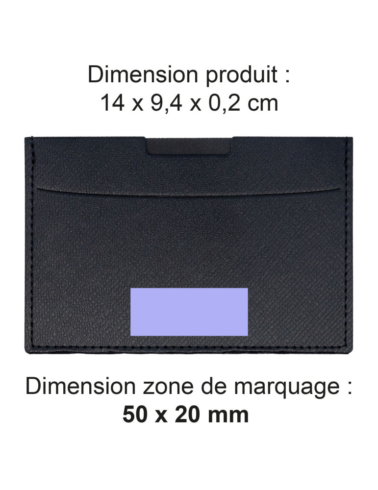 Porte-carte grise en simili-cuir noir grainé