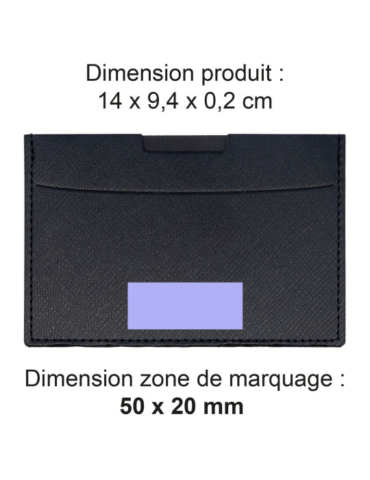 Porte-carte grise en simili-cuir noir grainé