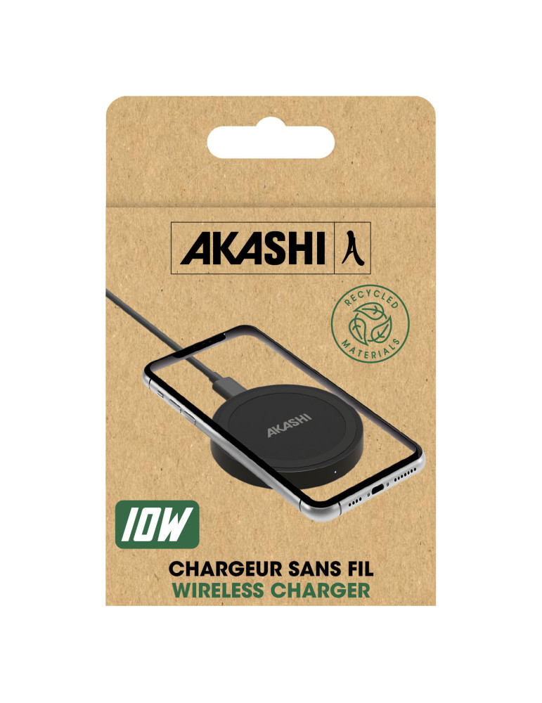 Chargeur sans fil Risai 10 W à induction personnalisé – noir