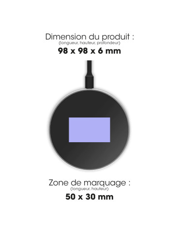 Chargeur sans fil Sekku 15 W à charge rapide – noir 2