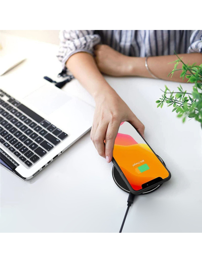 Chargeur sans fil Sekku 15 W à charge rapide – noir