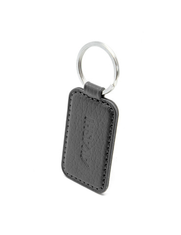 Porte-clé personnalisé en cuir recyclé gris