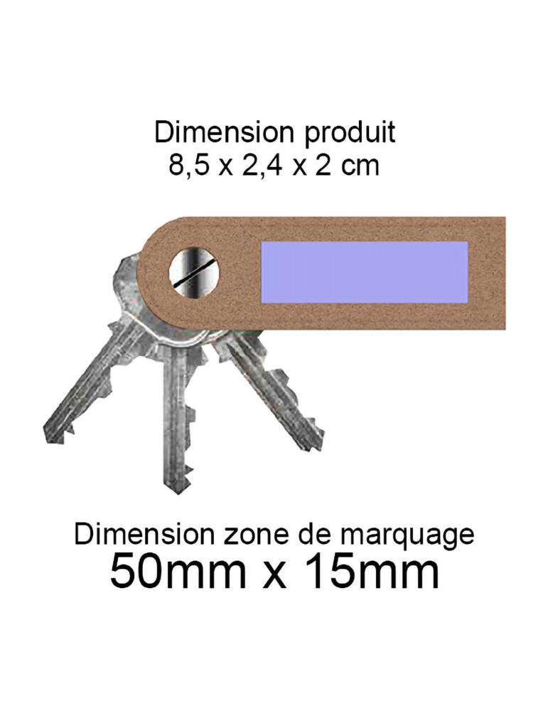 Porte-clés à vis en liège personnalisé par embossage