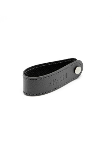 Porte-clés à vis en cuir recyclé gris personnalisé