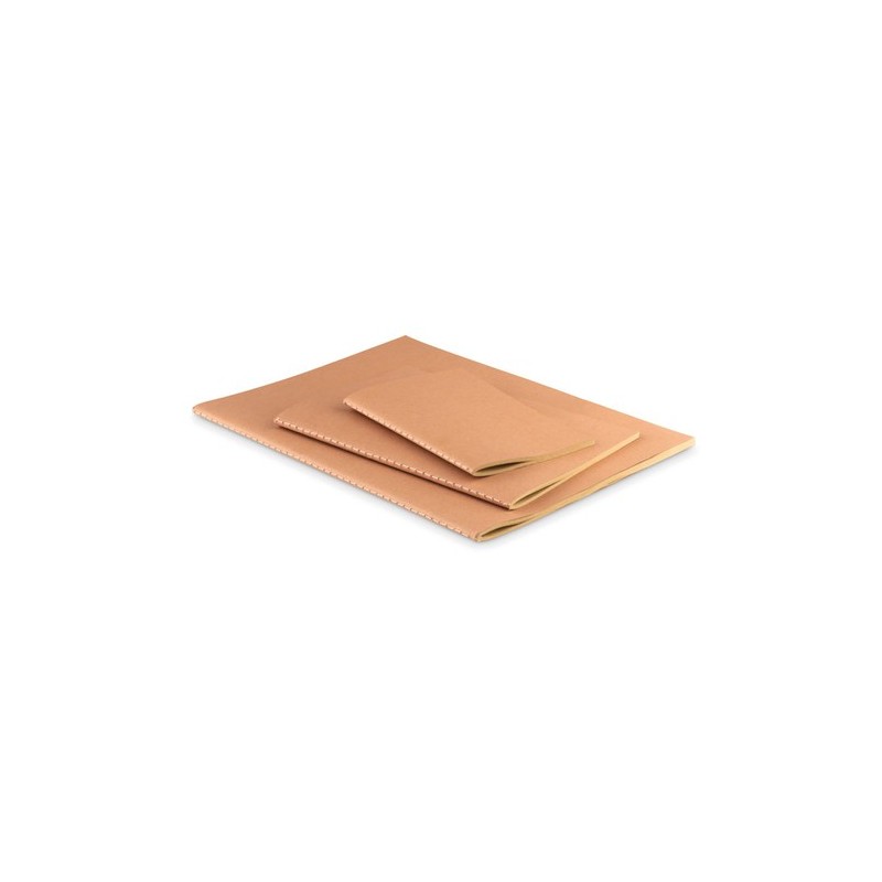 Carnet A5 Éco-responsable en Carton Recyclé Personnalisé - MID PAPER BOOK Matières : papier recyclé Couleurs : beige cadeau entr