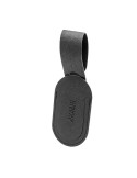 Étiquette bagage simili-cuir noir grainé personnalisée