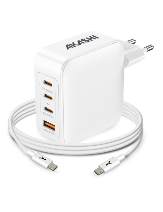 Pack chargeur GaN 100 W et câble USB-C personnalisé