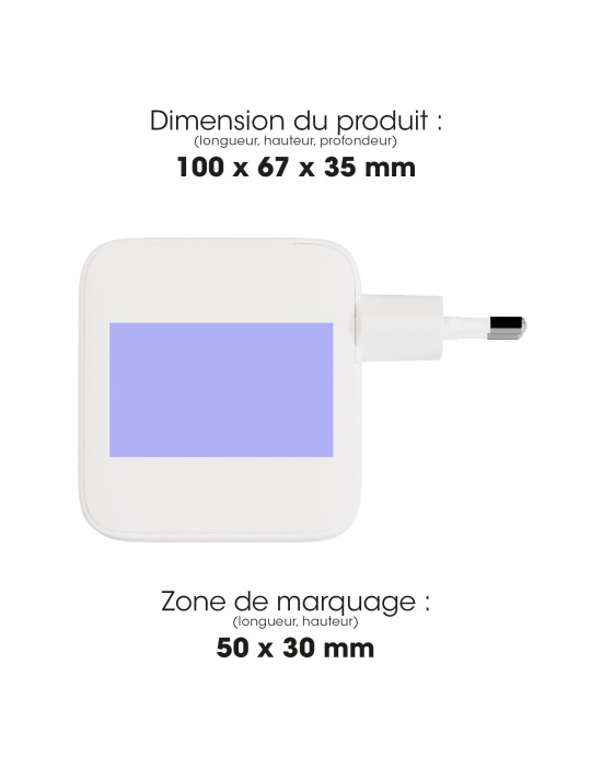 Pack chargeur GaN 100 W et câble USB-C personnalisé
