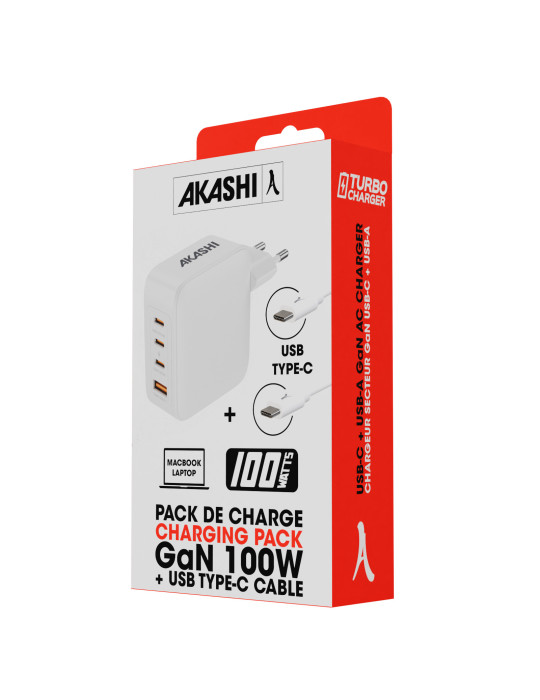 Pack chargeur GaN 100 W et câble USB-C personnalisé
