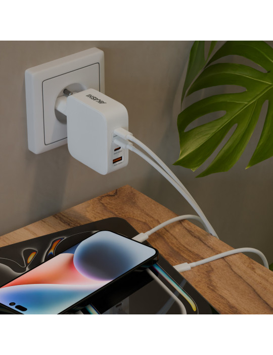 Pack chargeur GaN 100 W et câble USB-C personnalisé