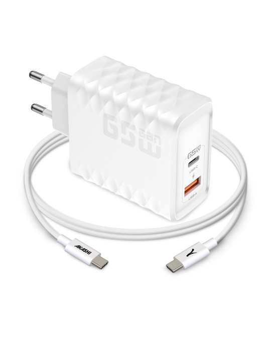 Pack chargeur GaN 67 W et câble USB-C personnalisable