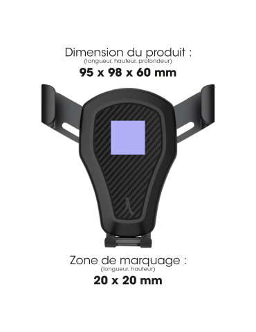 Support voiture Hyoka à gravité orientable 360° personnalisé 2