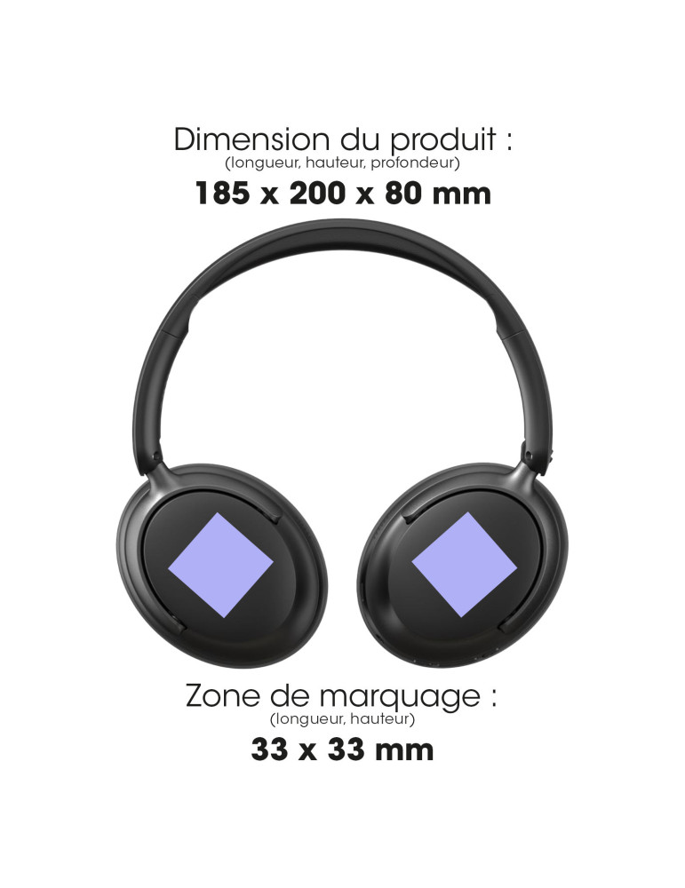Casque sans fil Heru Bluetooth 5.4 personnalisable