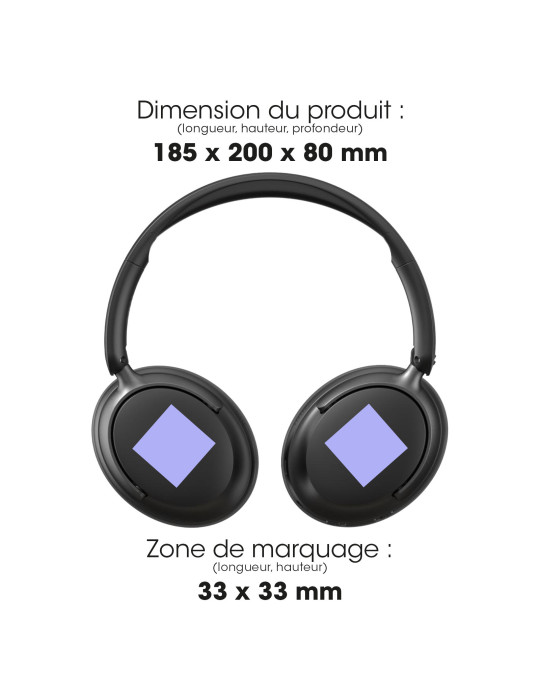 Casque sans fil Heru Bluetooth 5.4 personnalisable