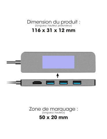 Hub USB-C 5-en-1 Noshuku HDMI 4K et Power Delivery 2