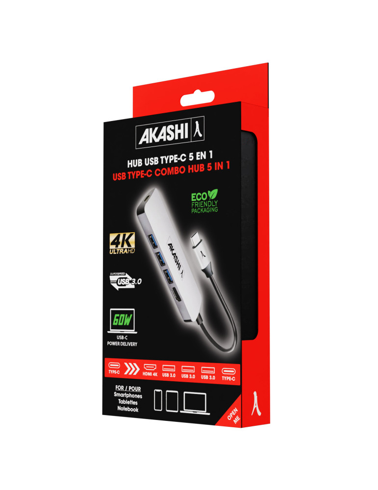 Hub USB-C 5-en-1 Noshuku HDMI 4K et Power Delivery