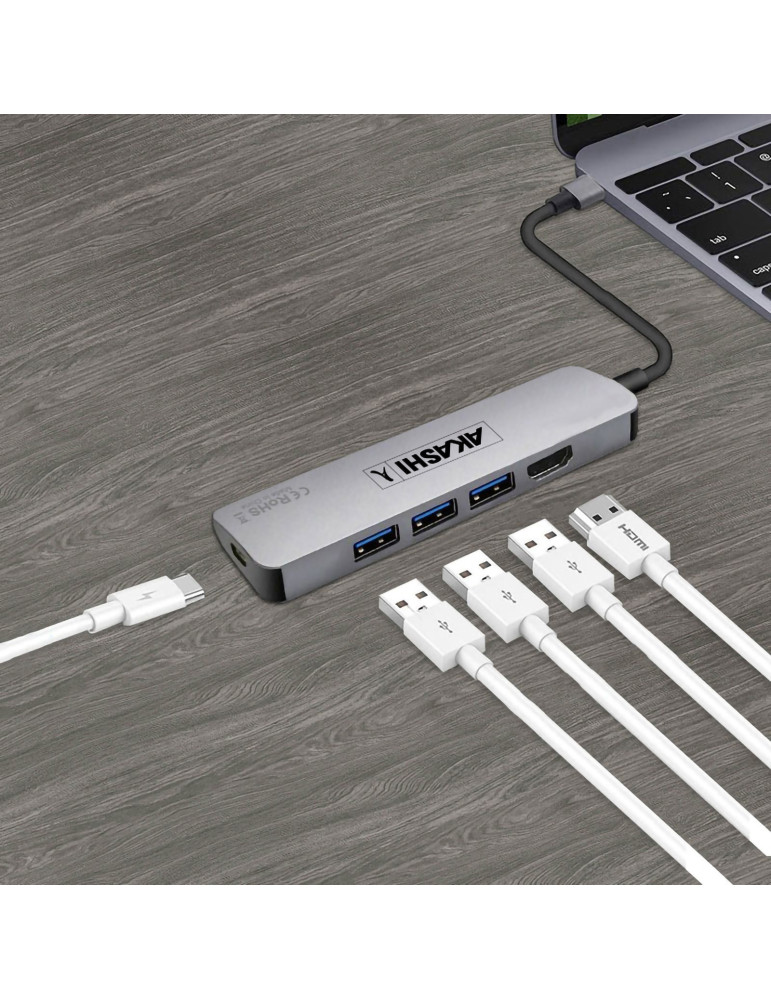 Hub USB-C 5-en-1 Noshuku HDMI 4K et Power Delivery