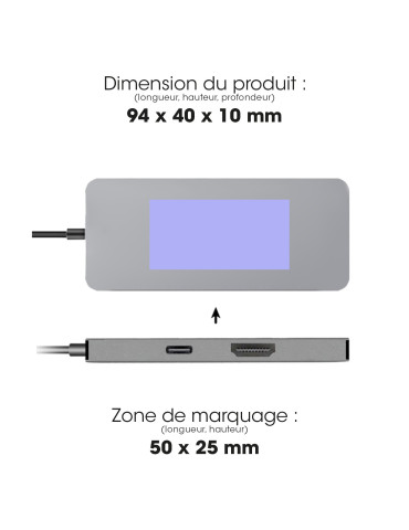 Hub USB-C 7 en 1 avec HDMI 4K personnalisé 2