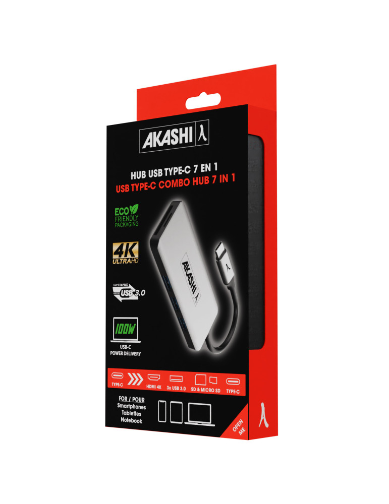 Hub USB-C 7 en 1 avec HDMI 4K personnalisé