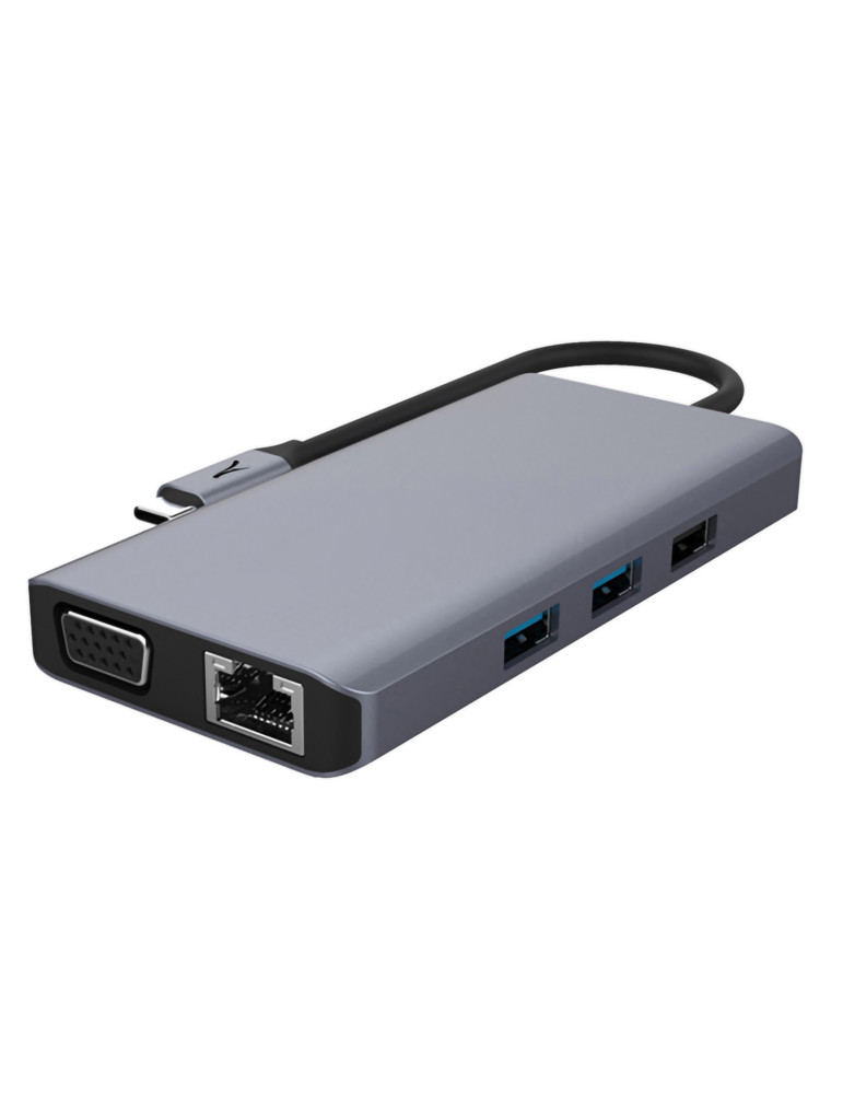 Hub USB-C 9 en 1 HDMI 4K, VGA et RJ45 personnalisé
