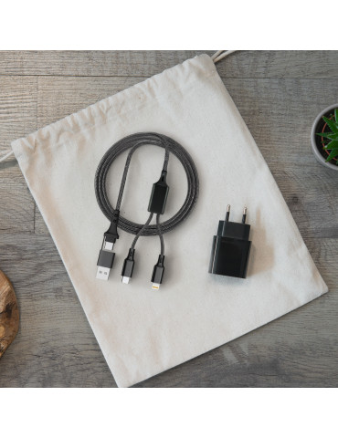 Kit chargeur USB-C 15 W et câble 5 en 1