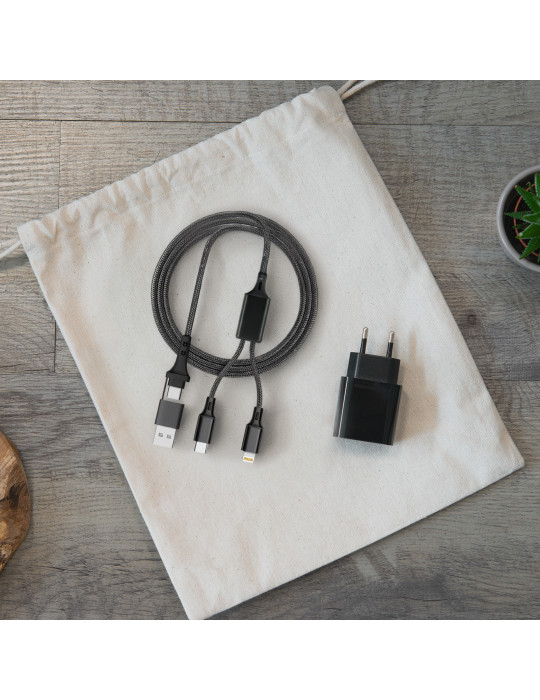 Kit chargeur USB-C 15 W et câble 5 en 1