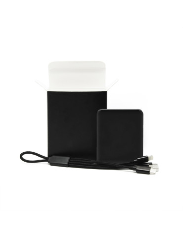 Kit batterie de secours et câble Okan personnalisé – noir