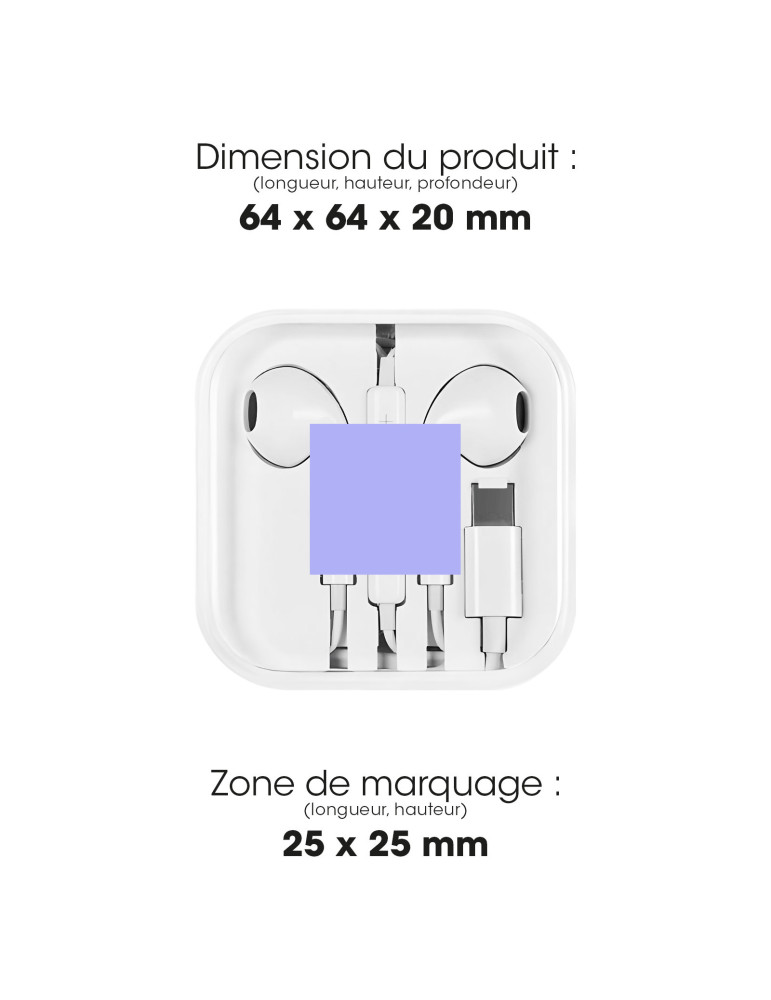Écouteurs filaires USB-C Oto avec micro personnalisés